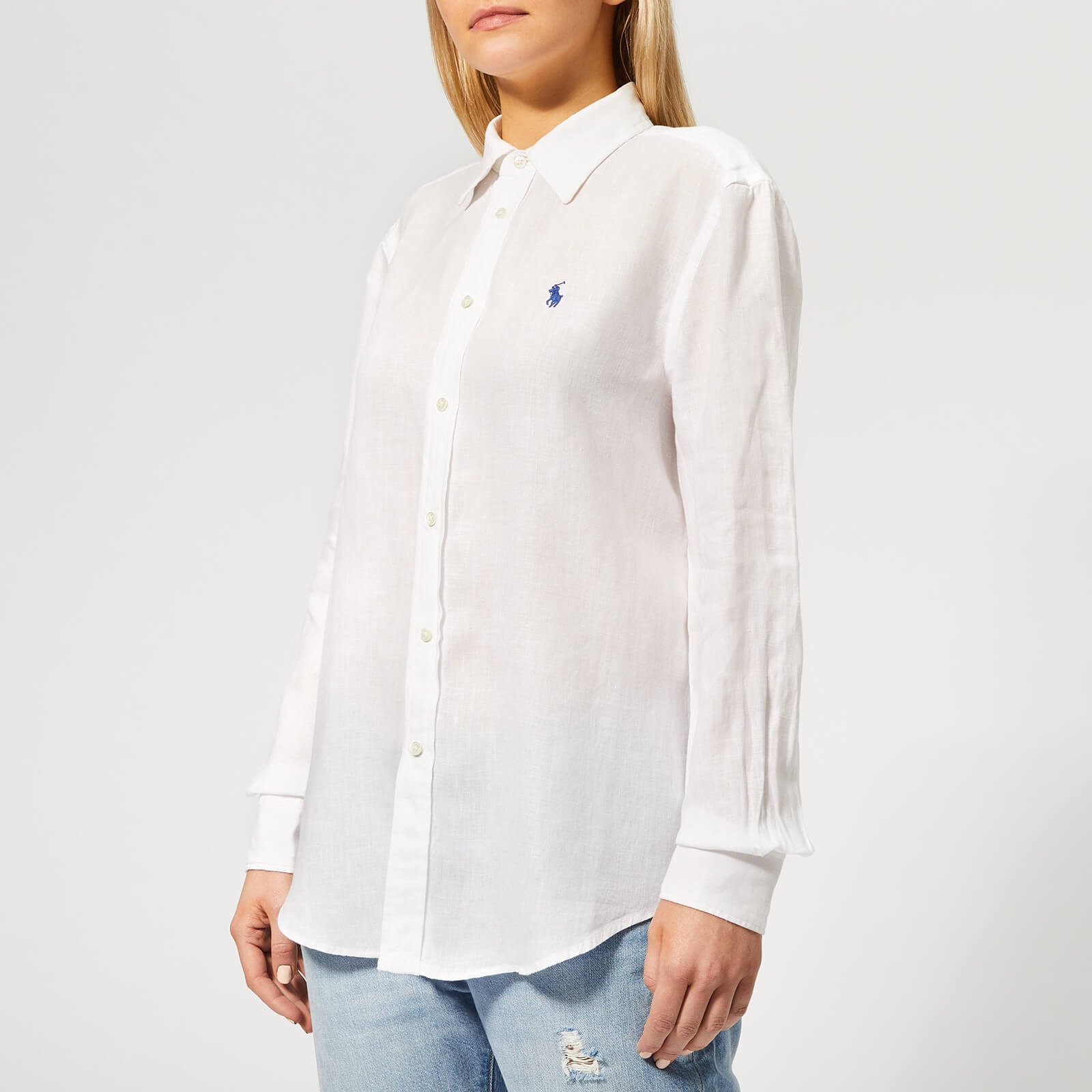 Ralph lauren women's white long sleeve shirt Clearance