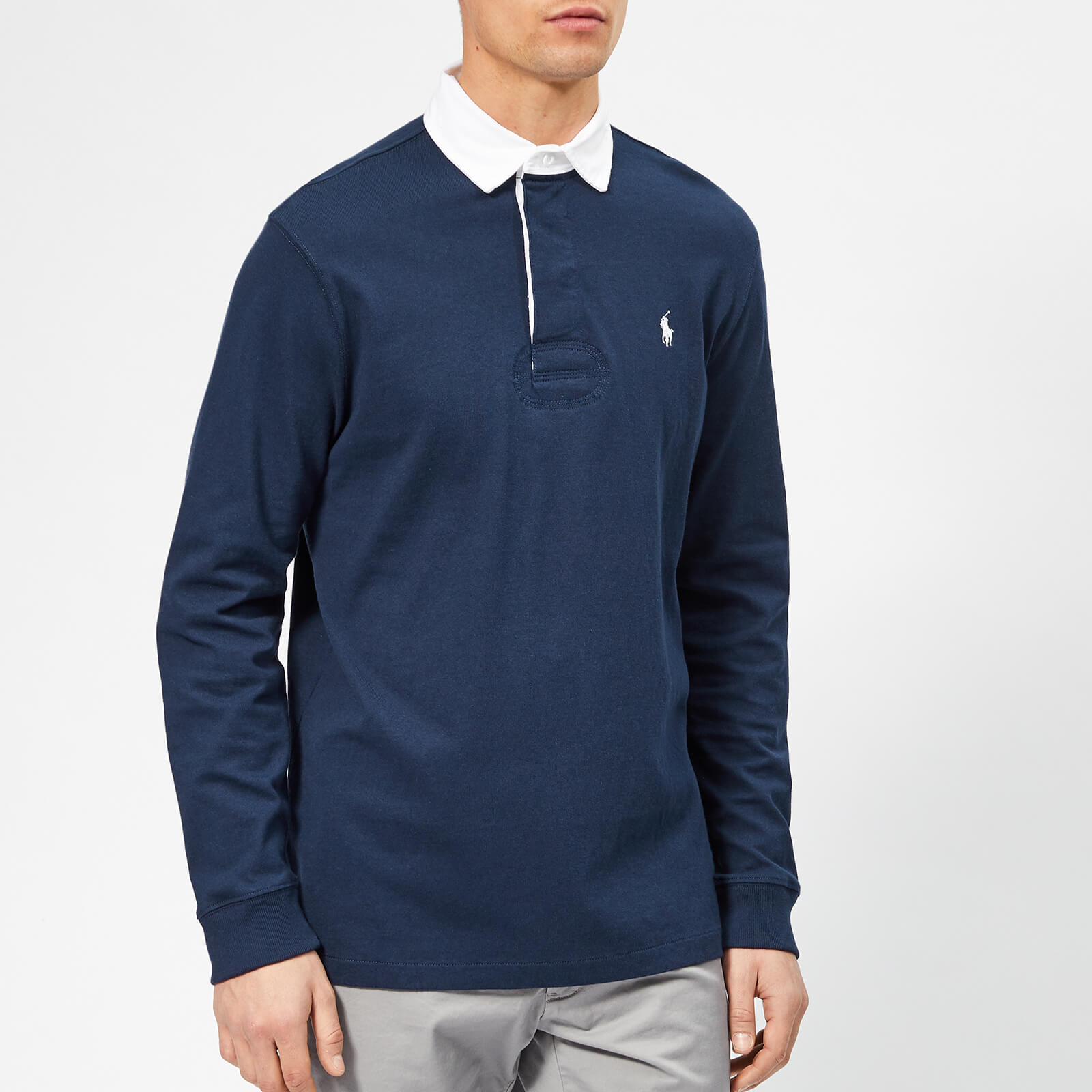Ralph lauren navy rugby shirt clearance