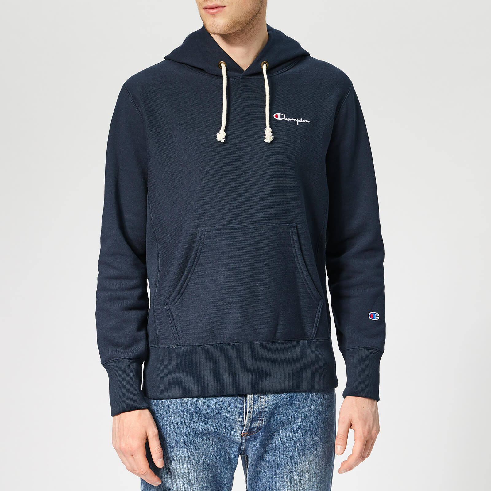 Champion hoodie blue navy small logo