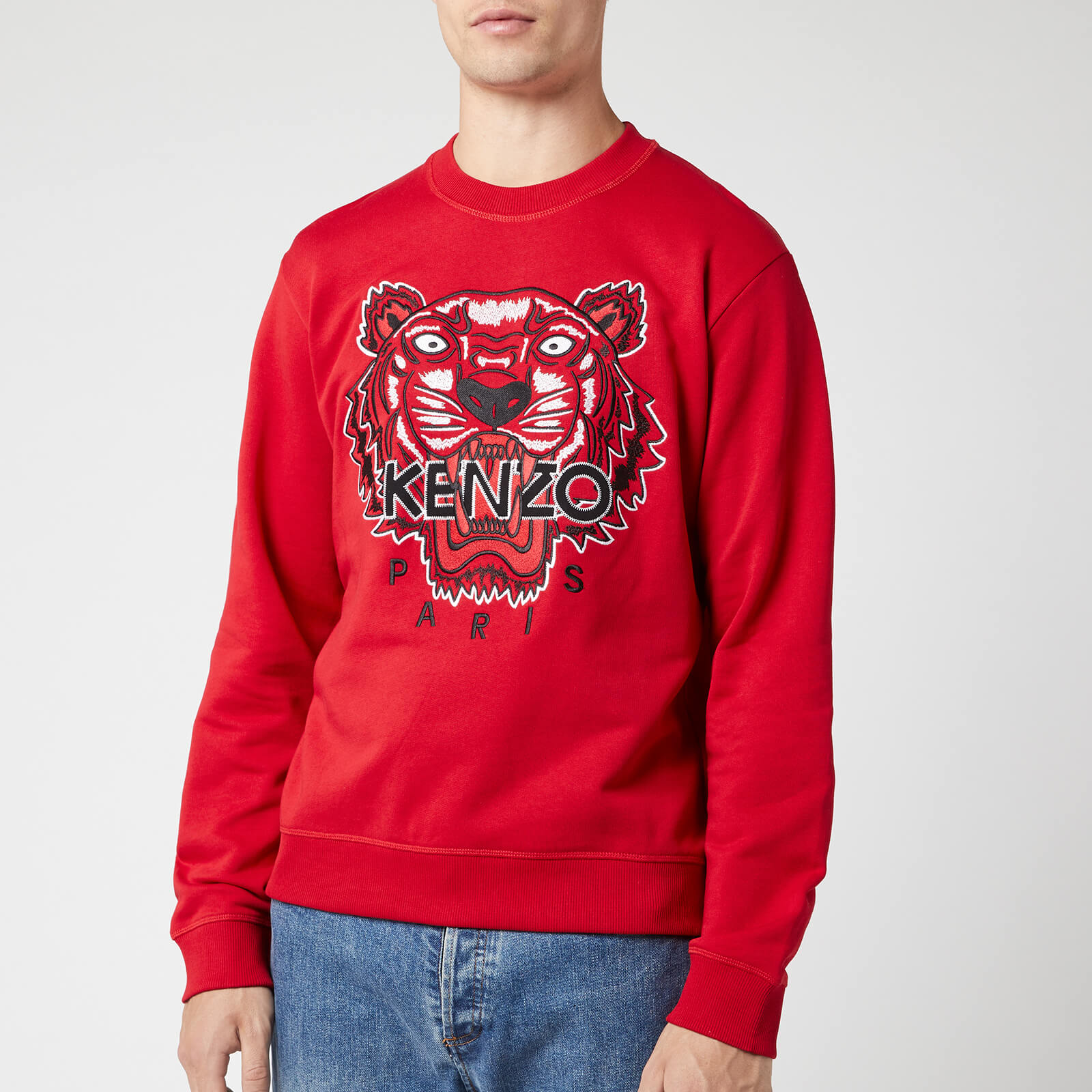 kenzo tiger embroidered hoodie