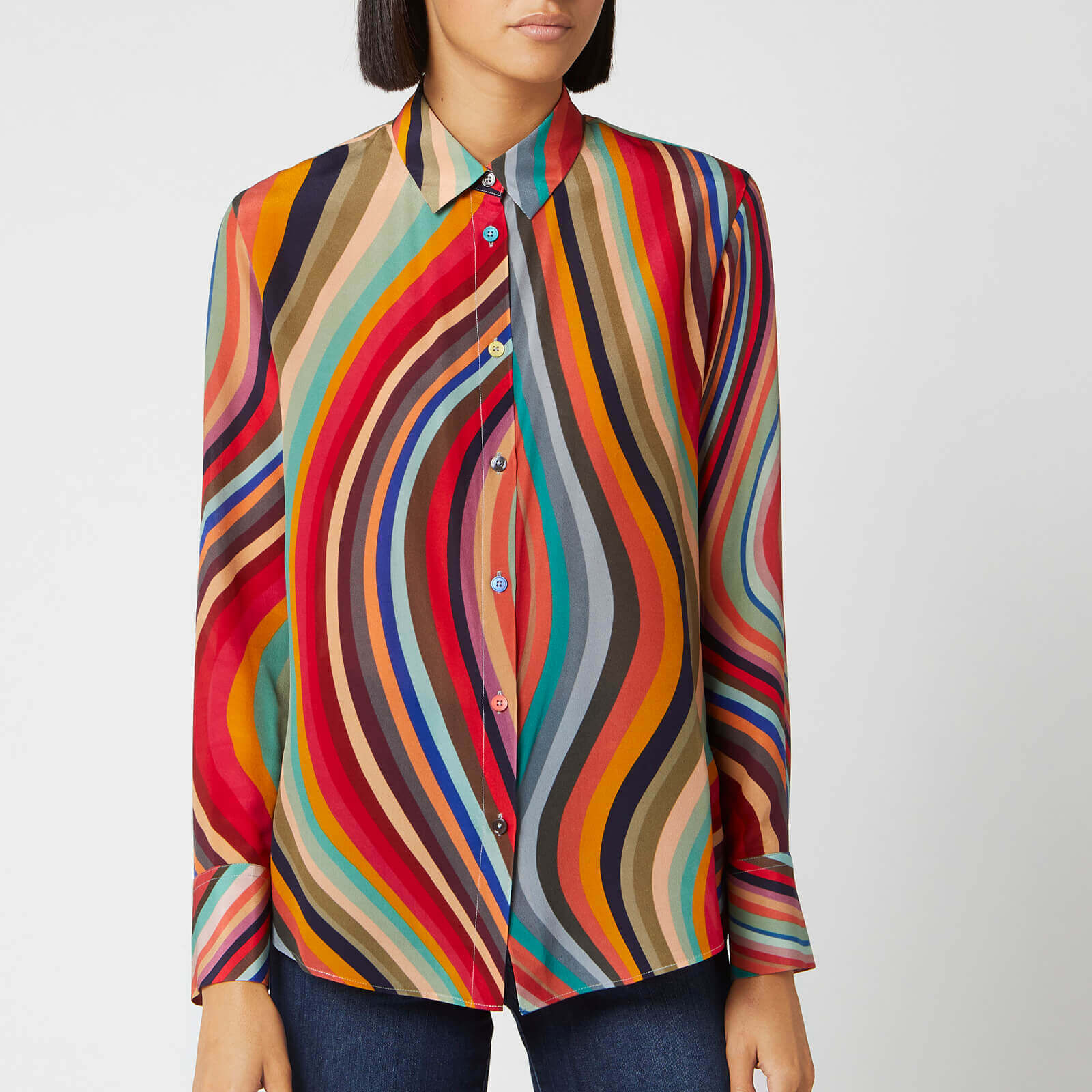 Ps Paul Smith Women S Swirl Silk Shirt Multi Free Uk Delivery Available You've viewed 1 of 1 product. ps paul smith women s swirl silk shirt multi