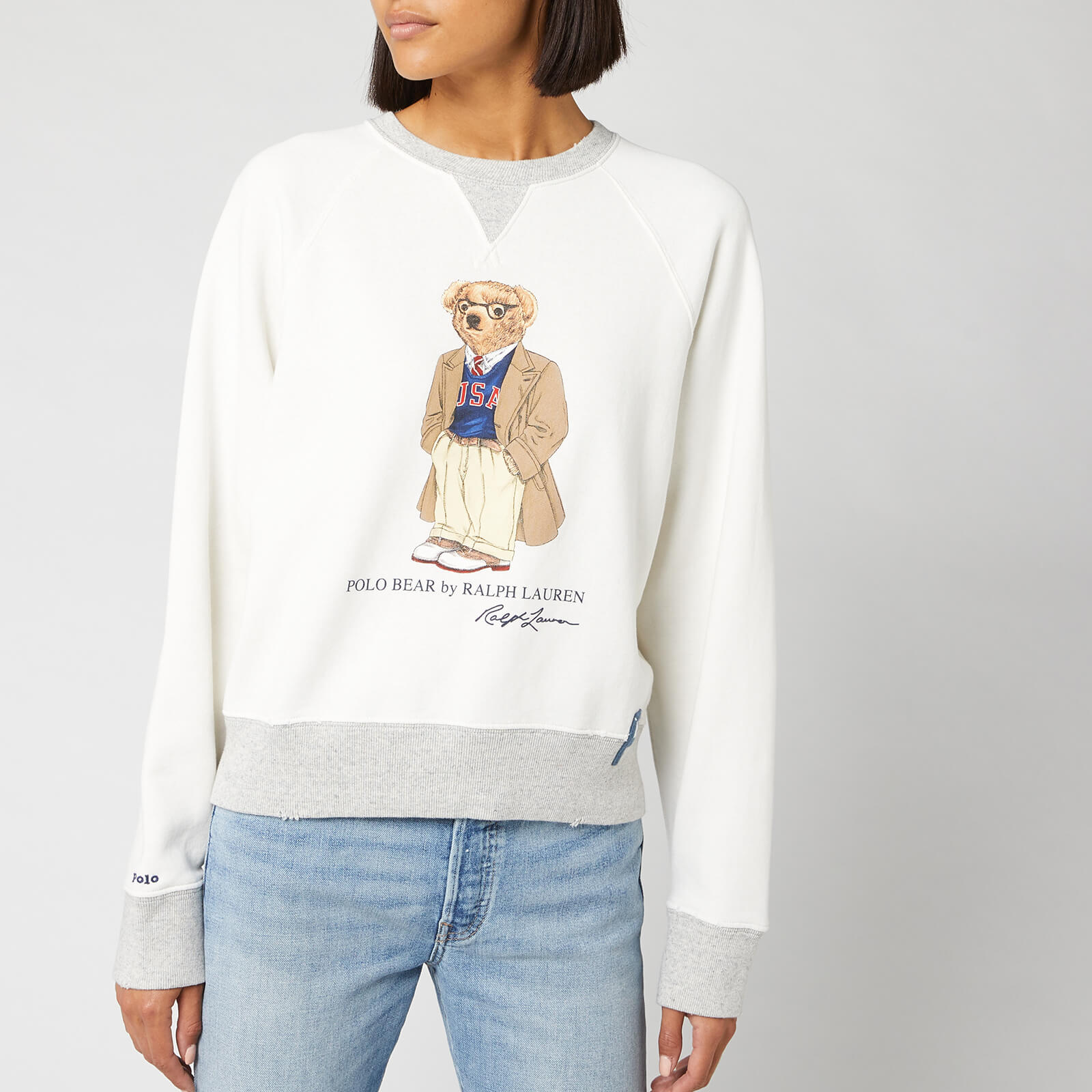 polo ralph lauren women's white sweatshirt