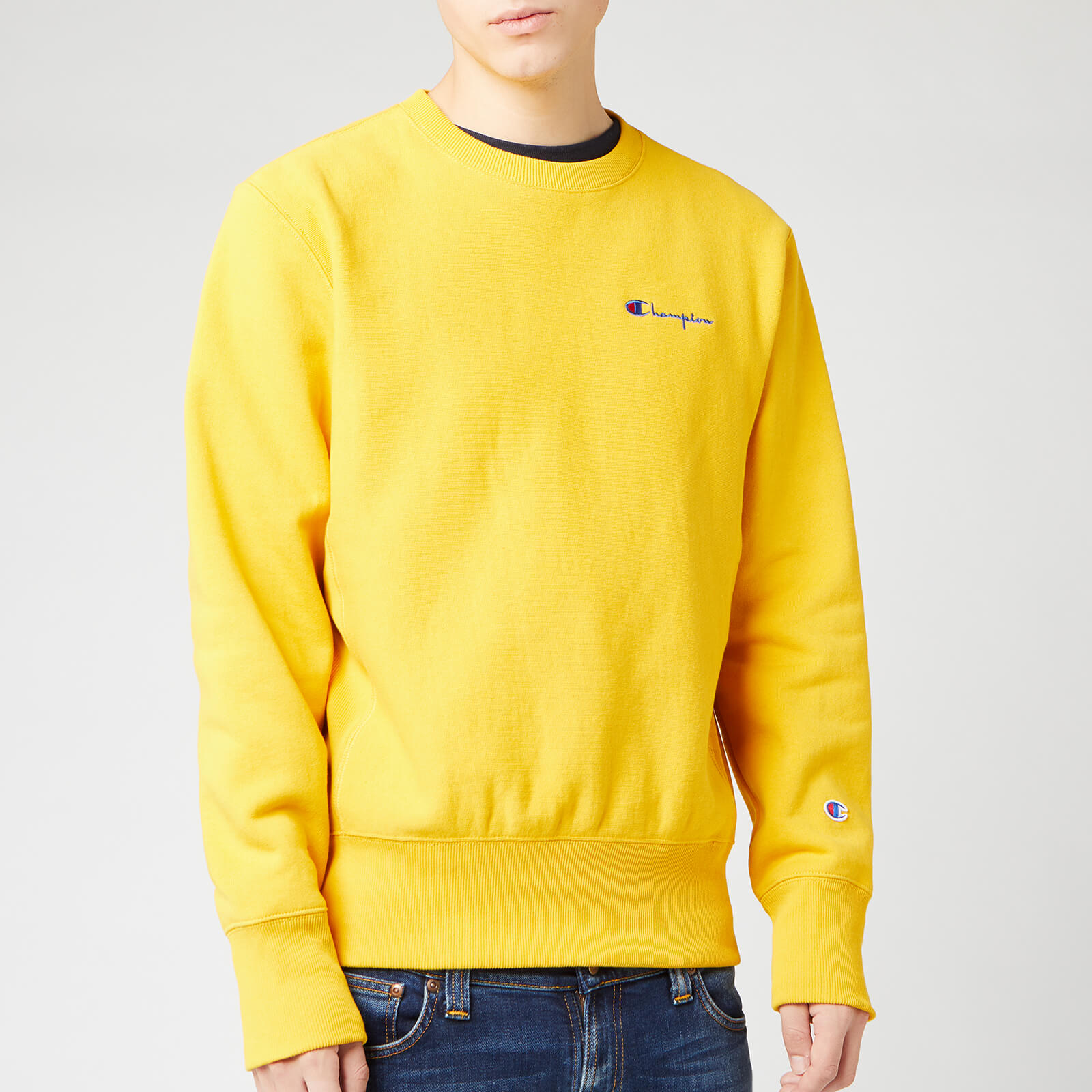 mens yellow champion hoodie