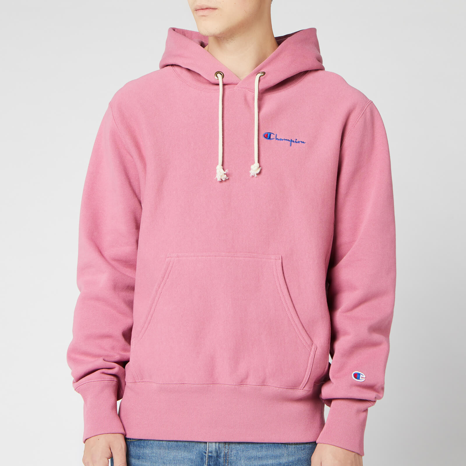 pink champion mens hoodie