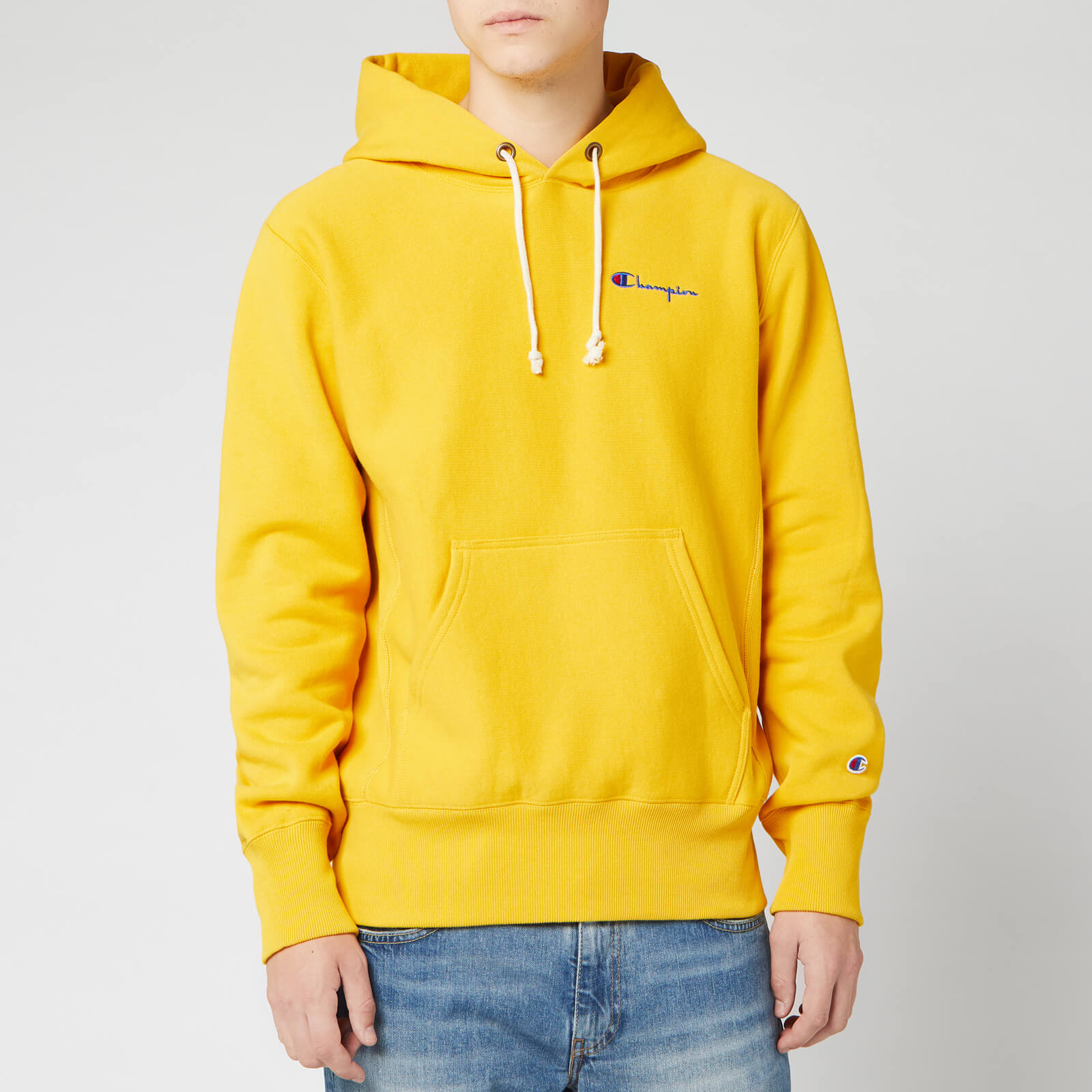 mens yellow champion hoodie