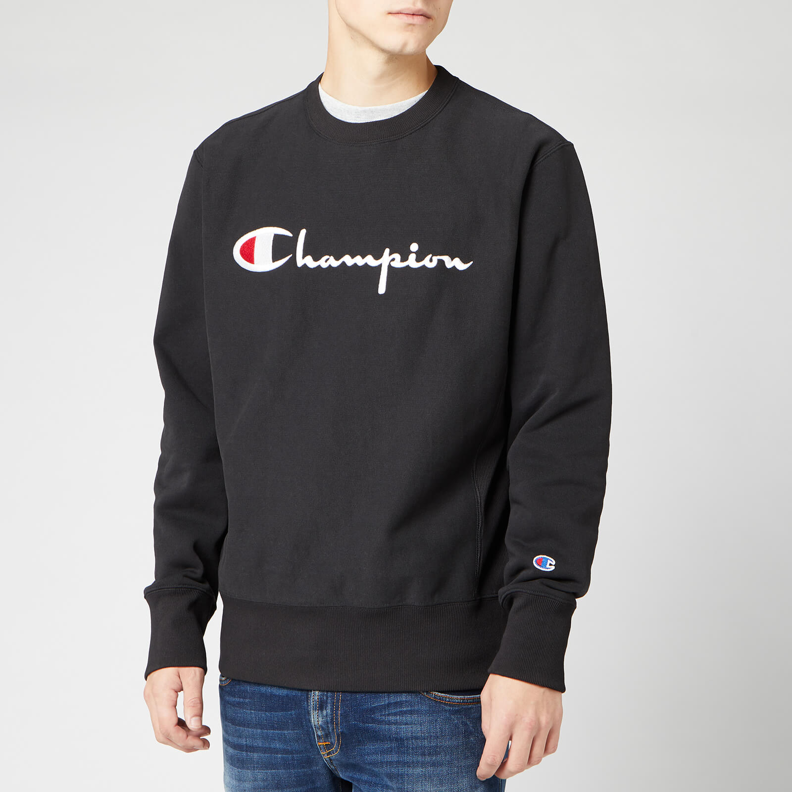 champion big script hoodie