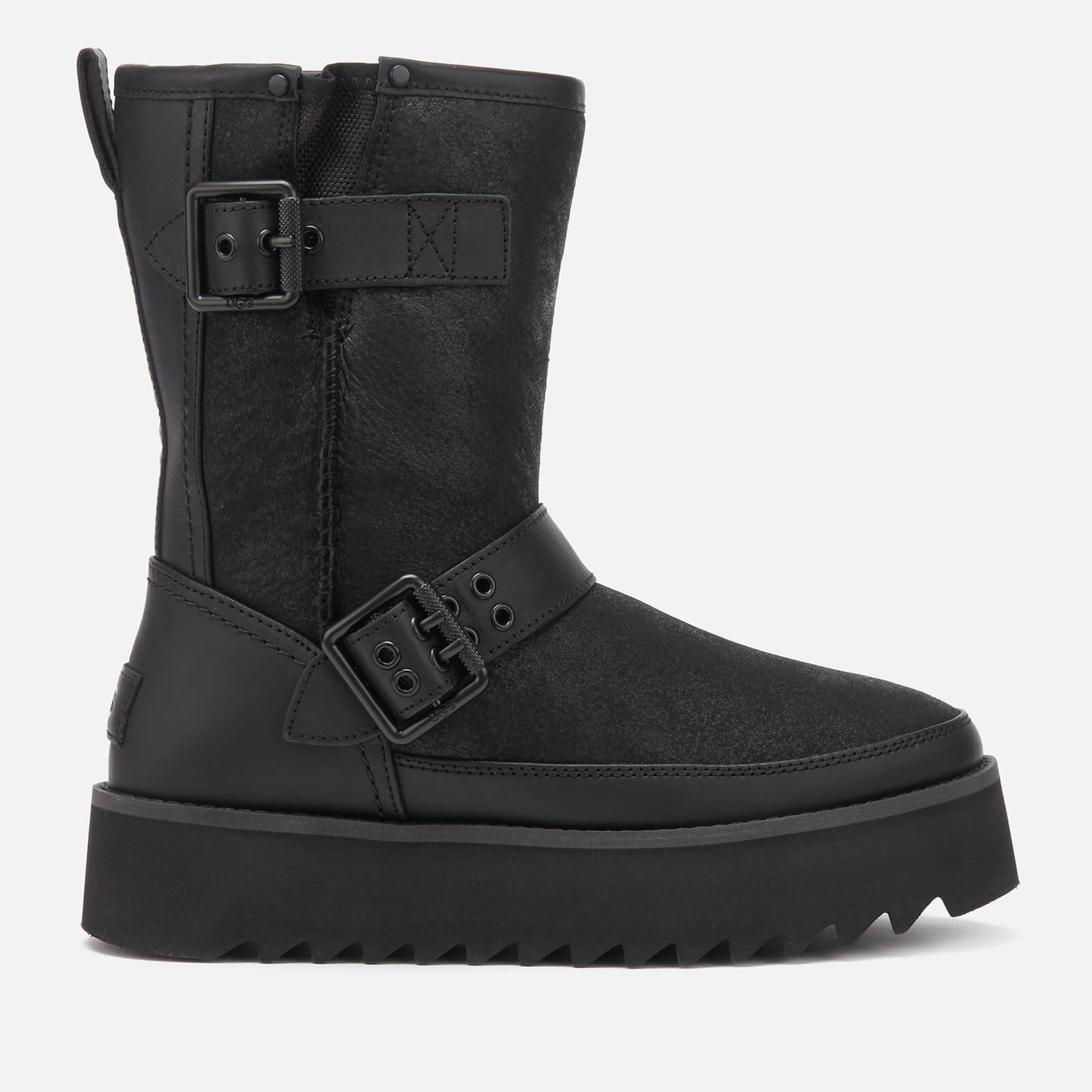 ugg biker boots black