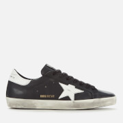 Golden Goose Deluxe Brand Men's Superstar Leather Trainers - Black/White Star