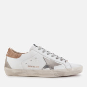 Golden Goose Deluxe Brand Men's Superstar Leather Trainers - White/Light Brown Lizard/Suede Star