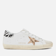 Golden Goose Deluxe Brand Women's Superstar Trainers - White Leather/Pony Leopard Star/Zigger Details