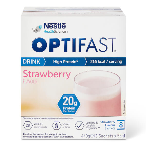 OPTIFAST Shakes - Strawberry - Box of 8 OPTIFAST Shakes - Strawberry - Box of 8