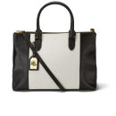Lauren Ralph Lauren Women's Newbury Double Zipper Satchel - Black/Vanilla