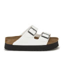 Birkenstock Papillio Women's Arizona Slim Fit Patent Double Strap Platform Sandals - White Patent