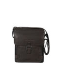 Tommy Hilfiger Men's Casual Leather Mini Reporter Bag- Cognac