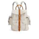 Grafea Villa Bianca Medium Leather Rucksack - White/Tan