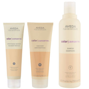 Aveda Farberhaltendes Haarpflege Trio Colour Conserve Shampoo, Conditioner & Strengthening Treatment
