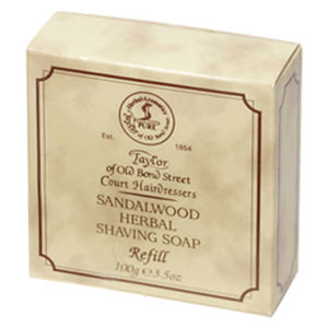 Taylor of Old Bond Street -parranajosaippua, Sandalwood (täyttöpakkaus 100g)