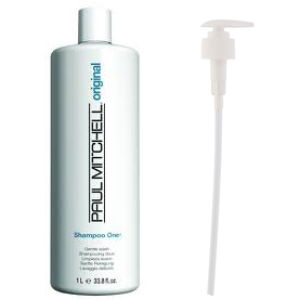 Paul Mitchell Shampoo One (1000ml) with Pump (Bundle)