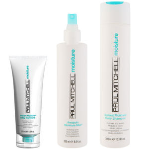Paul Mitchell Instant Moisture Trio - Shampoing, traitement quotidien & spray hydratant Awapuhi