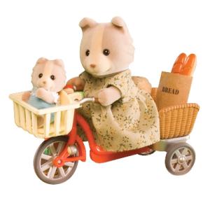 sylvanian families cycling with mother