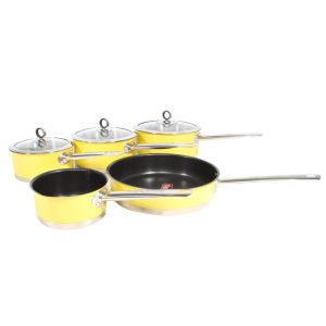 Morphy Richards Accents 5 Piece Pan Set   Yellow      Homeware