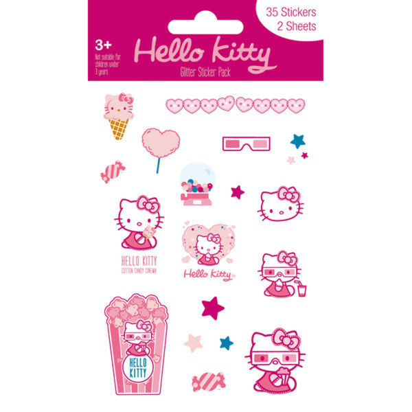 Hello Kitty Candy (Glitter) Glitter Sticker Pack Merchandise Zavvi