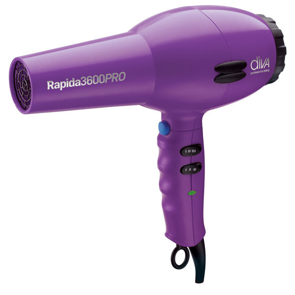 Diva Professional Rapida 3600 2000W Hairdryer - Purple 