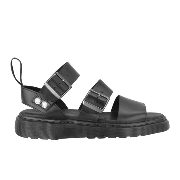 Dr. Martens Women's Gryphon Strap Leather Sandals - Black - Free UK ...