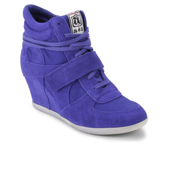 Ash Women's Bowie Suede Wedged Trainers - Royal Blue | FREE UK Delivery ...
