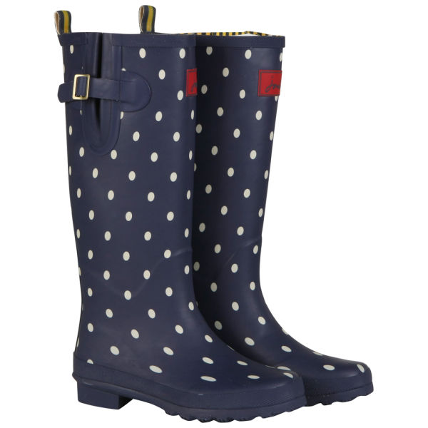 Joules Womens Navy Spot Wellies - Navy | FREE UK Delivery | Allsole