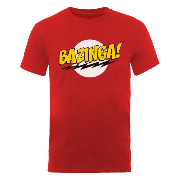 The Big Bang Theory Men's T-Shirt Bazinga - Red Merchandise | Zavvi.com