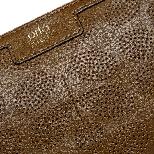 Orla Kiely Women's Sixties Stem Punched Leather Poppy Bag Olive