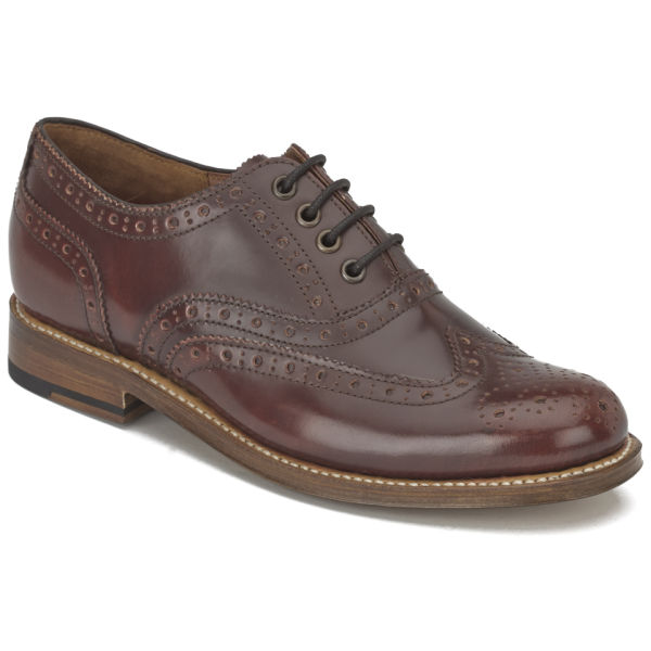 Grenson Women's Rose Leather Brogues - Honey - Free UK Delivery over £50