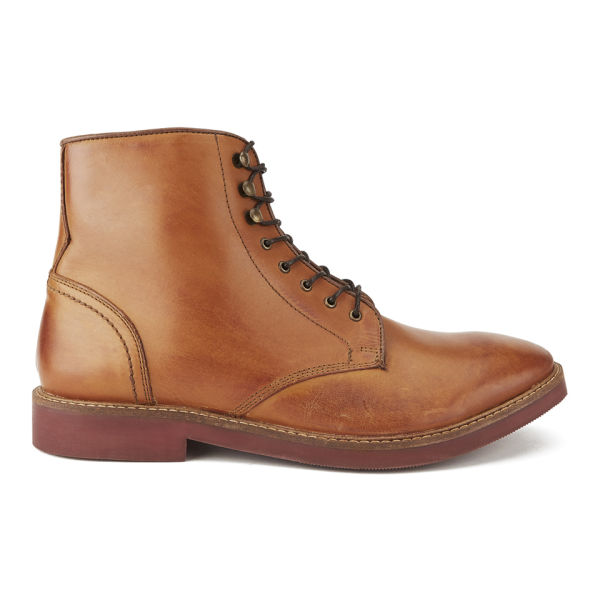 Hudson London Men's McAllister Leather Derby Lace Up Boots - Tan - Free ...