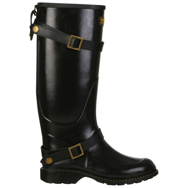 Barbour Women's Biker Wellington Boots - Black | FREE UK Delivery | Allsole