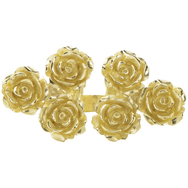 Daisy Knights Large Rose Ring Gold Free UK Delivery over £50