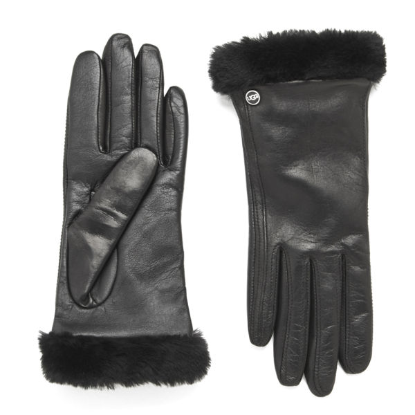 ladies leather ugg gloves