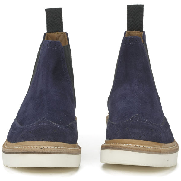 Grenson Women's Alice V Suede Chelsea Boots Navy Free UK Delivery