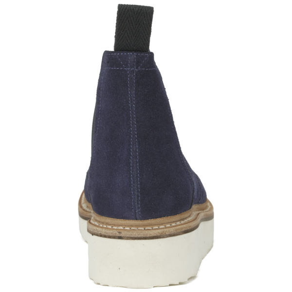 Grenson Women's Alice V Suede Chelsea Boots Navy Free UK Delivery