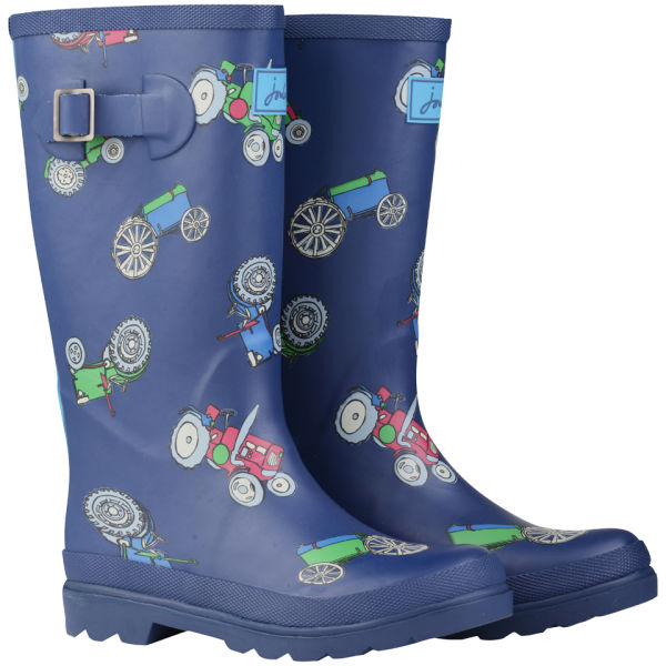 Joules Junior Boys' Wellies Blue Tractor FREE UK Delivery Allsole