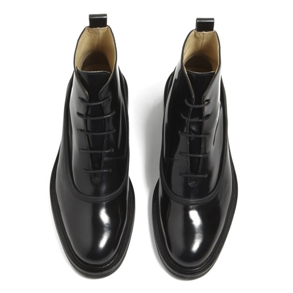 Carven Men's Lace Up Leather Boots - Black - Free UK Delivery over £50