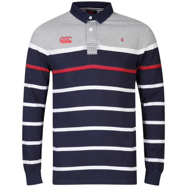 Canterbury Men's England Lifestyle Rugby Long Sleeve Jersey - Navy ...