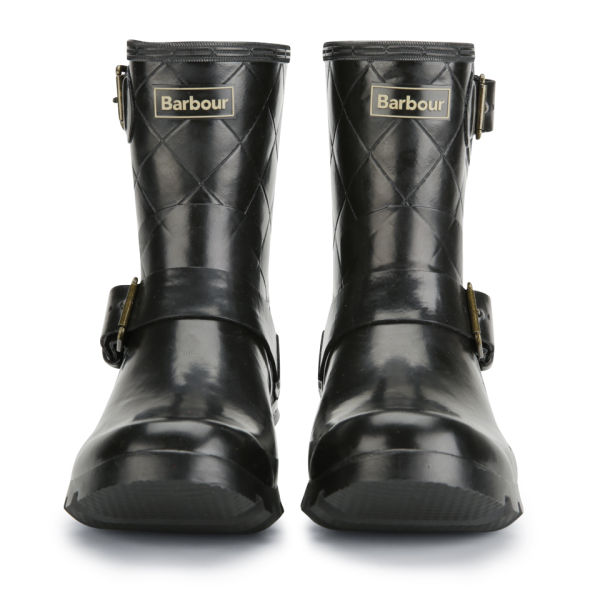 barbour short black wellies