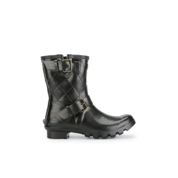 barbour short black wellies