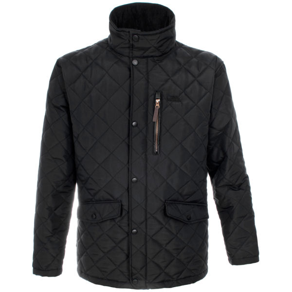 Trespass Men's Argyle Quilt Jacket Black Sports & Leisure