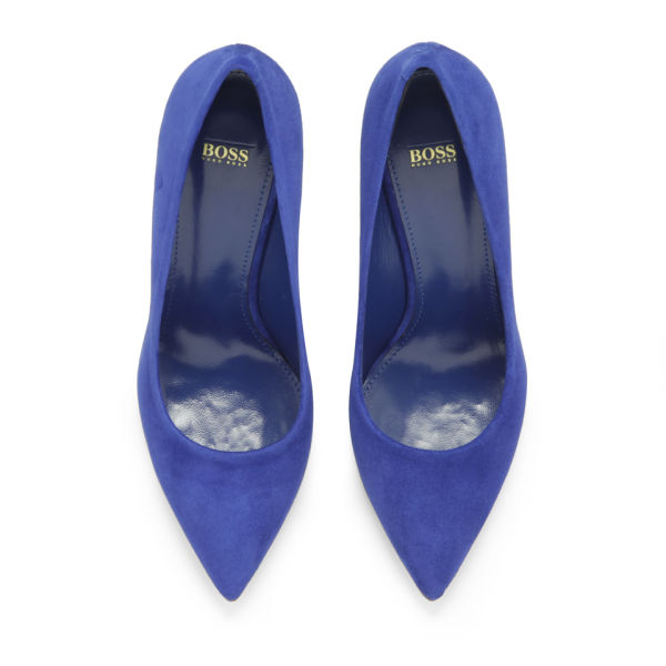 BOSS Hugo Boss Women's Bonette Suede Court Shoes - Bright Blue - Free ...