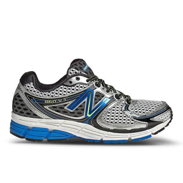 New Balance Men's M860SB3 Stability Running Shoes - Silver/Blue Sports ...
