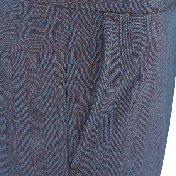Paul by Paul Smith Women's Tonal Stripe Wool Blend Trousers - Blue/Grey