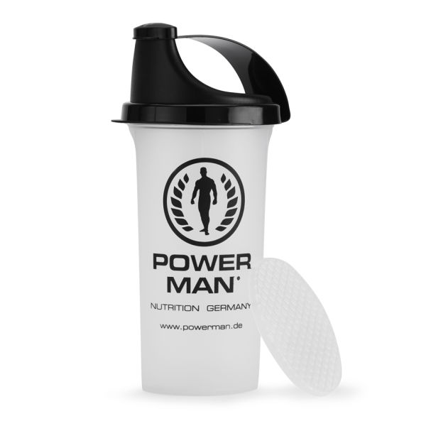 PowerMan Protein Shaker with Sieve - 0.7L PowerMan Protein Shaker with Sieve - 0.7L