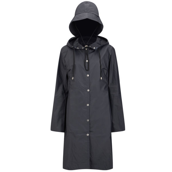 Ilse Jacobsen Women's Rubber Rain Raincoat Indigo Free UK Delivery